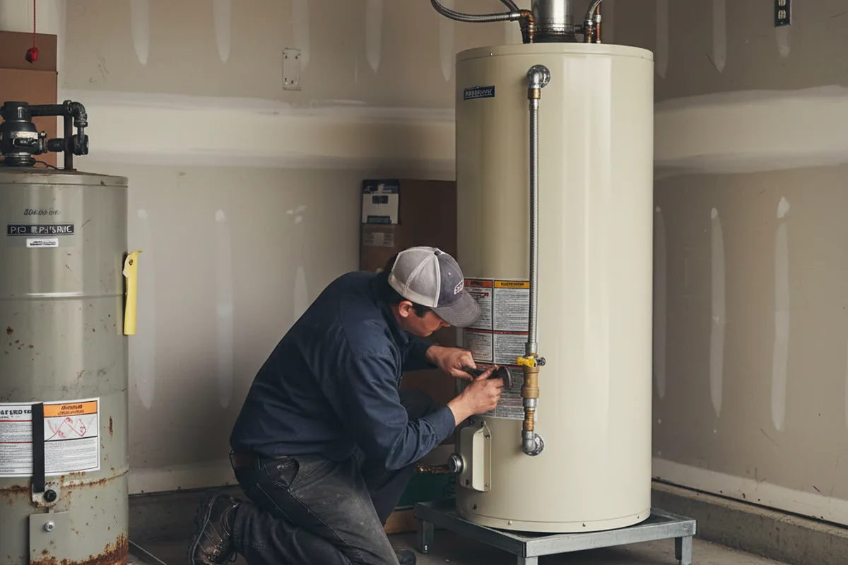 Water heater and shutoff valve replacement in Oradell